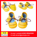 Wholesale High Quality Fashion Yellow Mary Jane Leather Baby Moccasins